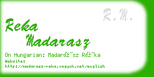 reka madarasz business card